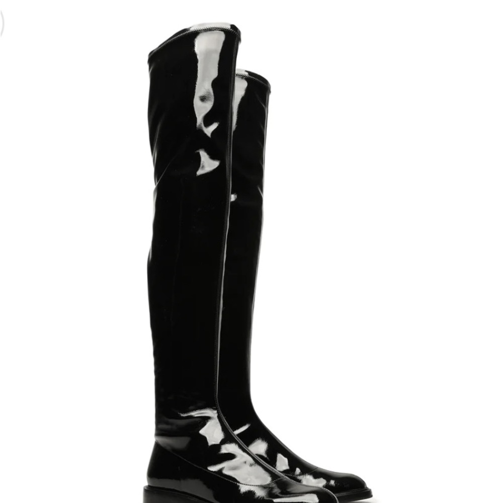 NWT Schutz OTK Black Patent Boot Size 11 (11.5-12)